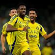 Jhon Durán a festejar o golo do Al Nassr