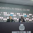 Lito Vidigal fez a antevisão da partida com o Estrela da Amadora, ao lado do presidente da SAD do Boavista, Fary (FOTO: BOAVISTA FC)