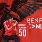 Álvaro Carreras com uma camisola comemorativa dos 50 jogos que já fez pelo Benfica