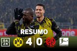 Goleada permite ao Dortmund aproximar-se do líder Bayern (resumo)