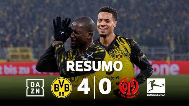 Goleada permite ao Dortmund aproximar-se do líder Bayern (resumo)