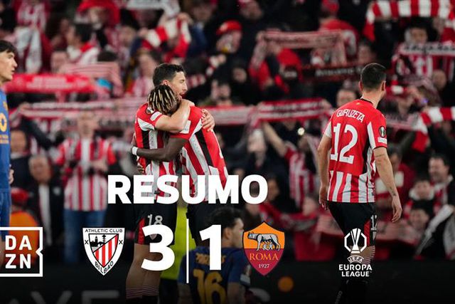 Hummels deu ajuda e Athletic Bilbao operou a reviravolta frente à Roma (resumo)