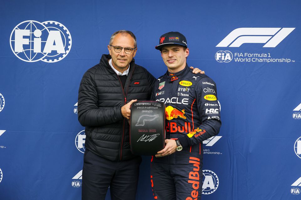 Stefano Domenicali com Max Verstappen