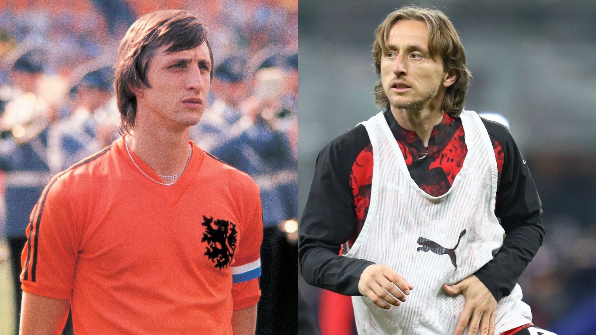Johan Cruyff e Luka Modric (IMAGO)