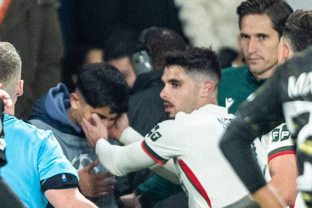 Pedro Neto conforta apanha-bolas