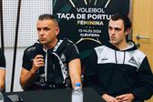 Miguel Maia e Filipe Leite, o treinador e o capitão da AA Espinho, estão prontos para discutir com o Sporting. Diogo Oliveira/FPV