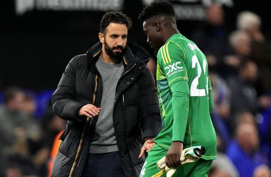 Ruben Amorim com Andre Onana