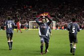 Miccoli festeja o golo marcado pelo Benfica ao Liverpool nos oitavos de final da Liga dos Campeões, na época 2005/2006