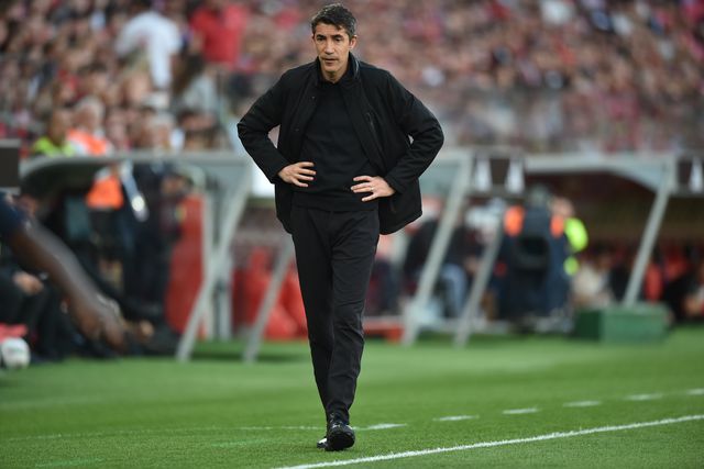 O desalento de Bruno Lage no Benfica-Arouca (foto: Miguel Nunes)