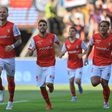 Armada arsenalista proporcionou uma tarde de sonho aos adeptos do SC Braga (Foto: José Coelho/LUSA)