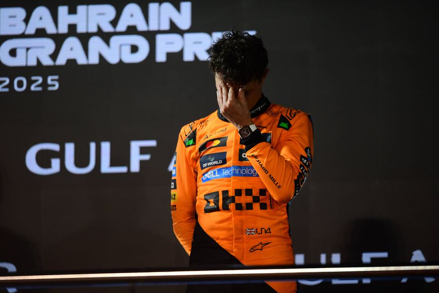 Lando Norris frustrado por ter terminado em 3.º e não mais acima no pódio