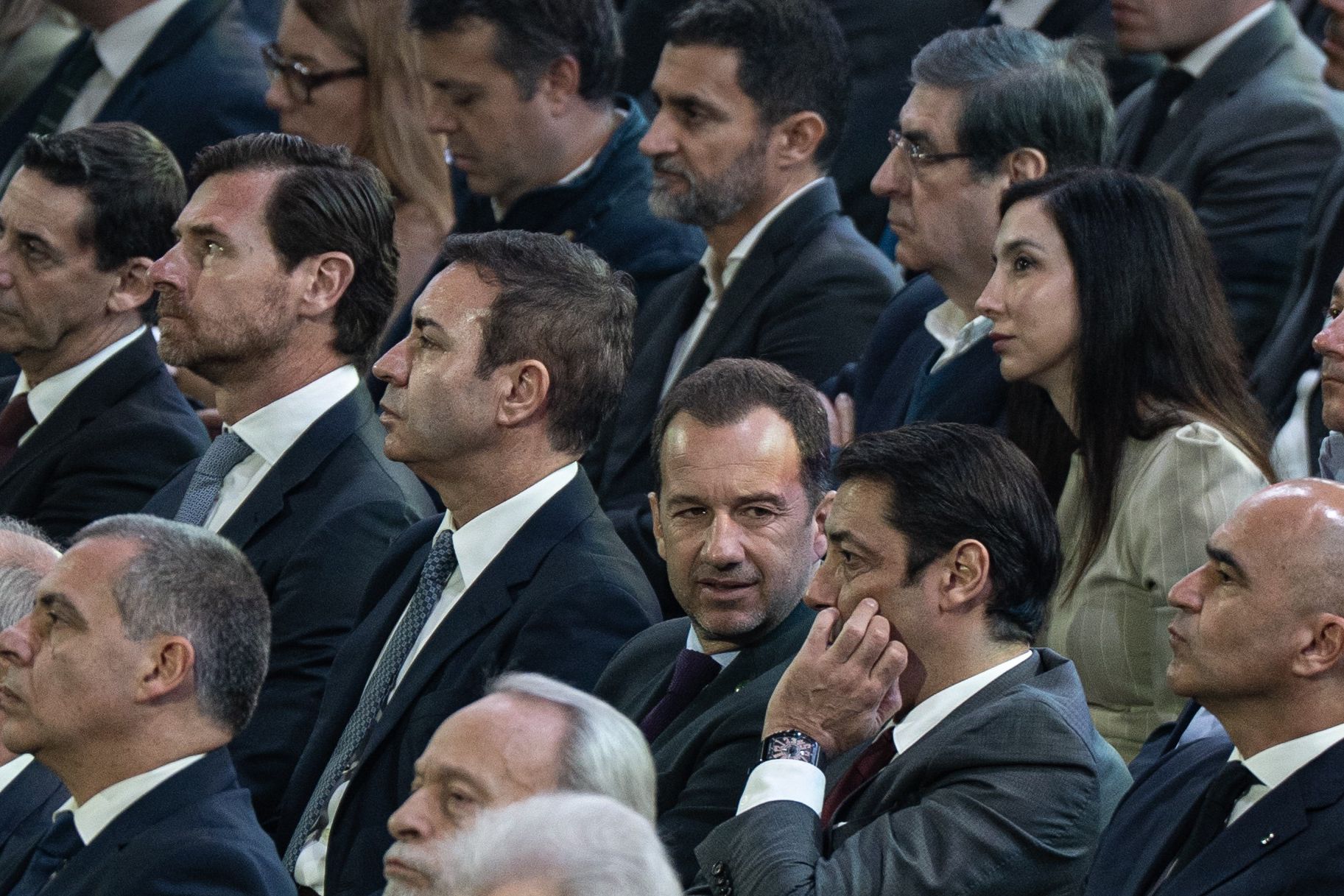 André Villas-Boas, António Salvador, Frederico Varandas e Rui Costa na tomada de posse de Pedro Proença como presidente da FPF (foto: André Carvalho)