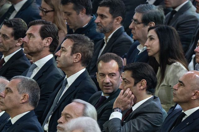 André Villas-Boas, António Salvador, Frederico Varandas e Rui Costa na tomada de posse de Pedro Proença como presidente da FPF (foto: André Carvalho)