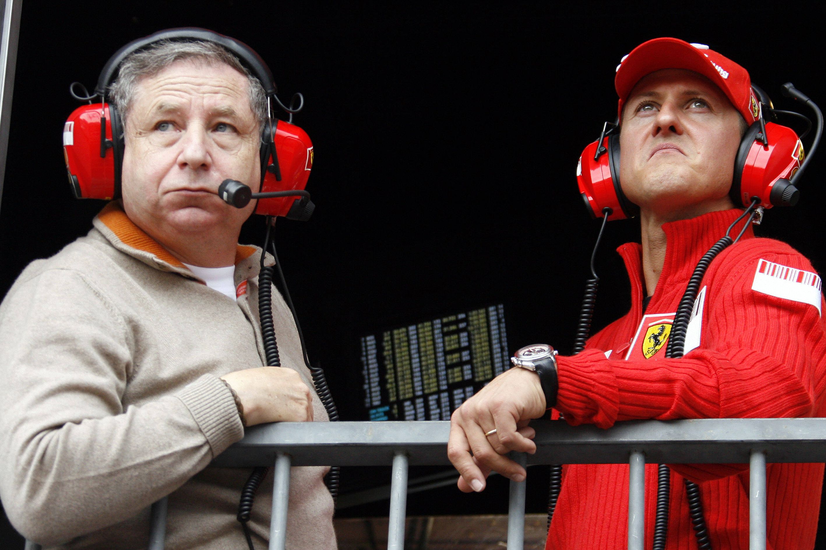 Jean Todt e Michael Schumacher trabalharam juntos na Ferrari entre 1996 e 2006      Fotografia Imago
