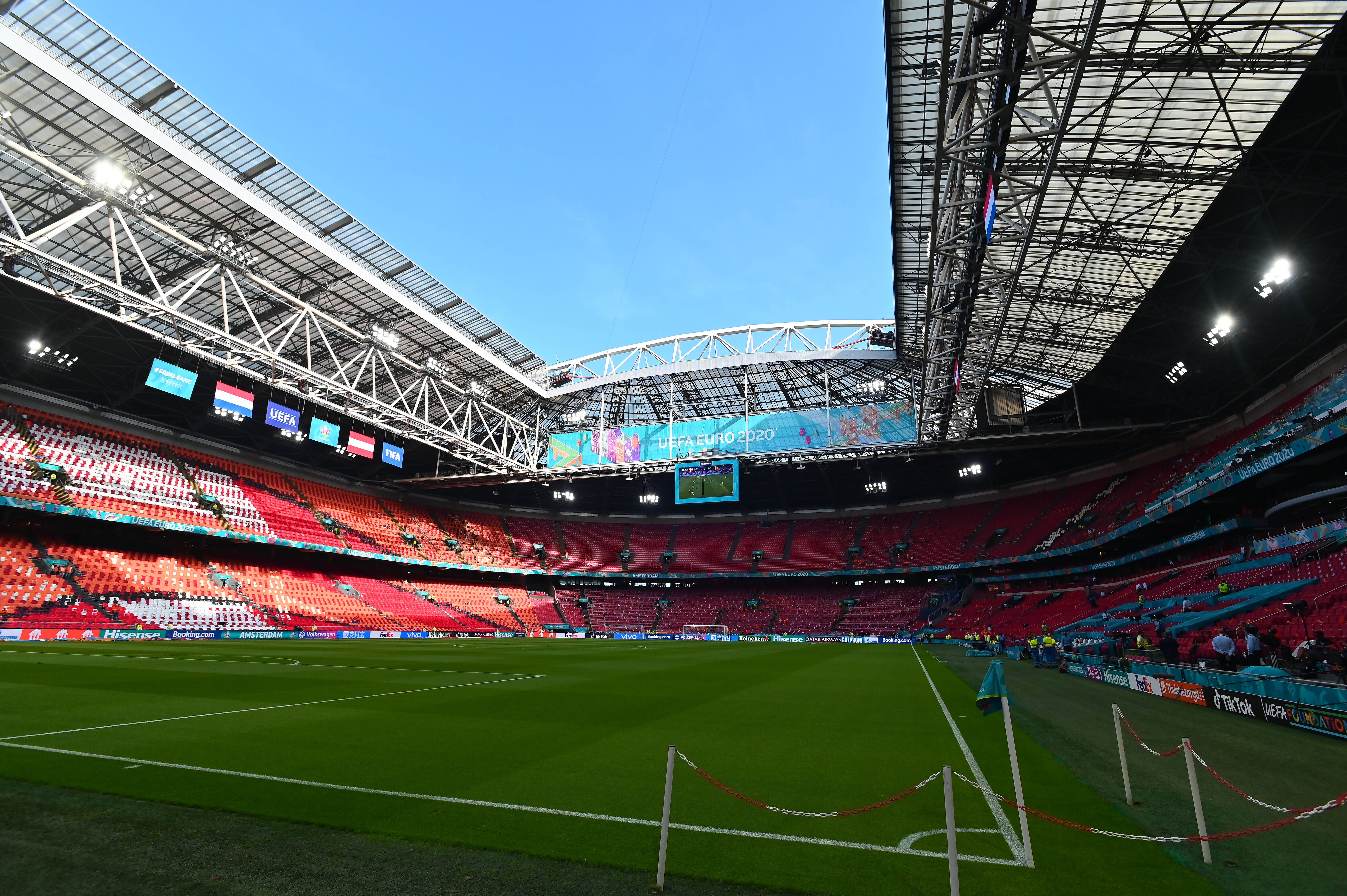 Arena Johan Cruyff, símbolo do legado do Ajax, quatro vezes campeão europeu, três delas à boleia do ícone que hoje dá nome ao estádio, com espaço para 56.120 pessoas (IMAGO)