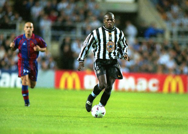 Asprilla com a camisola do Newcastle