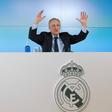 Florentino Pérez em conferência de imprensa do Real Madrid