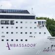 O navio Ambition, da  Ambassador Cruise Line, em Bordéus