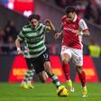 Zalazar em ação frente ao... Sporting