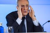 Florentino Pérez em conferência de imprensa do Real Madrid
