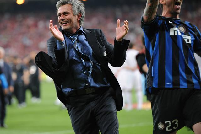 Mourinho com Materazzi no Inter
