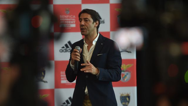 Rui Costa na inauguração da Benfica Residential Academy. Foto Miguel Nunes