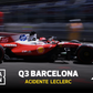 Alerta vermelho: Leclerc bate com estrondo e termina a qualificação mais cedo