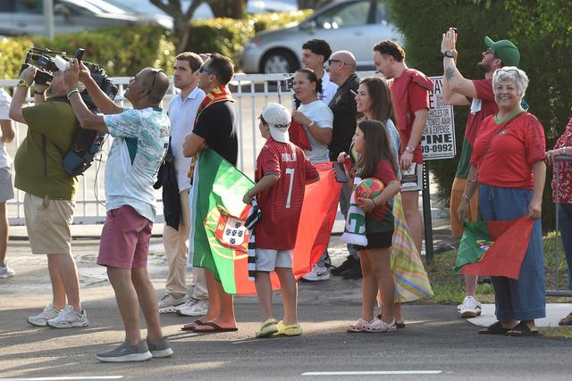 Adeptos esperaram horas pela chegada da Seleção de Portugal a Palm Beach - Foto: MIGUEL NUNES
