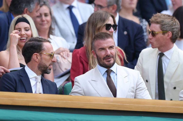 Gareth Southgate e David Beckham no torneio de ténis de Wimbledon 2025 Foto: IMAGO