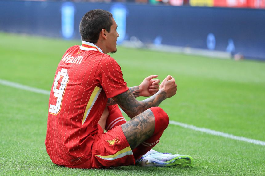 Darwin Núñez dedica golo a Diogo Jota Foto: IMAGO