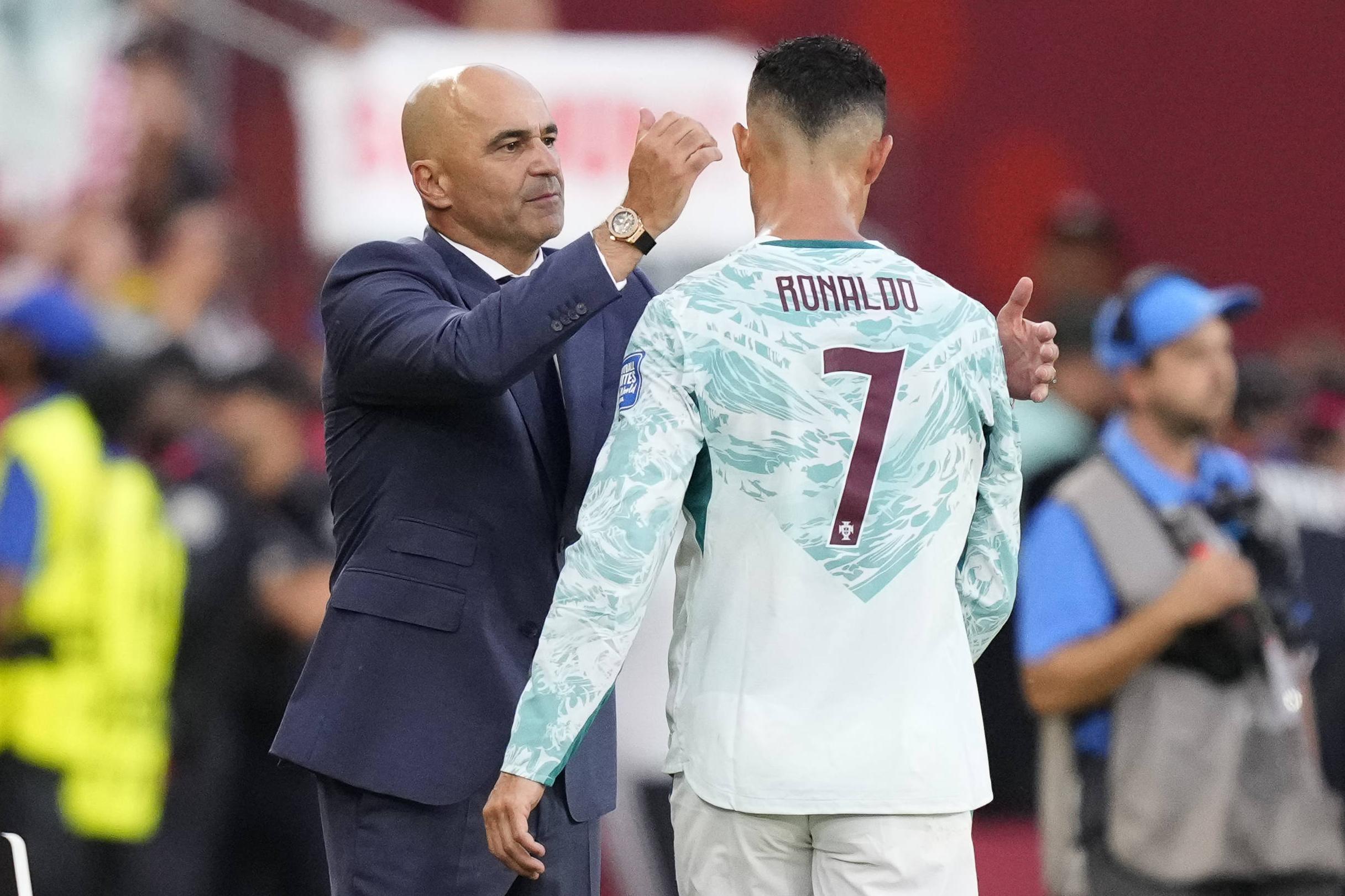 Roberto Martínez e Cristiano Ronaldo durante o Campeonato do Mundo - Foto: Imago