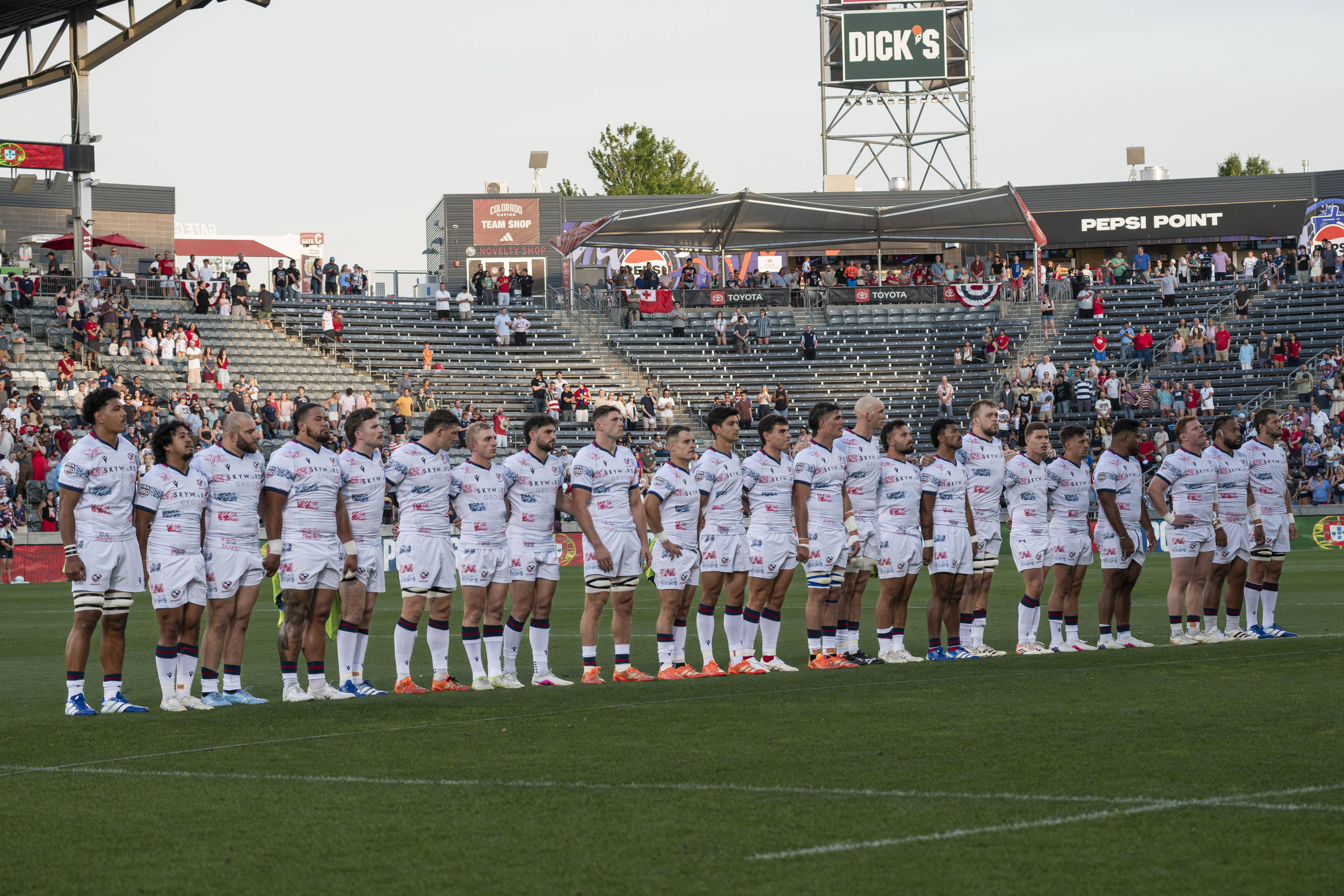Seleção Nacional de rugby antes do jogo com os Estados Unidos da Nations Cup - Foto: Imago