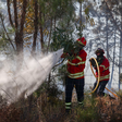 Bombeiros combatem incêndio. Foto: LUSA/FILIPE AMORIM