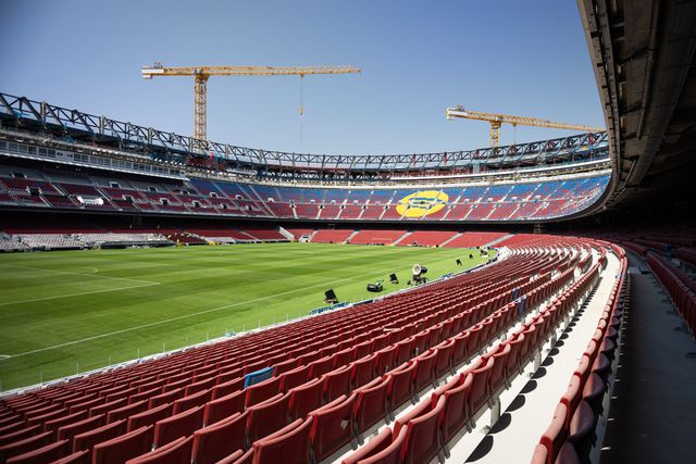 Camp Nou está em obras desde junho de 2023. Foto Barcelona