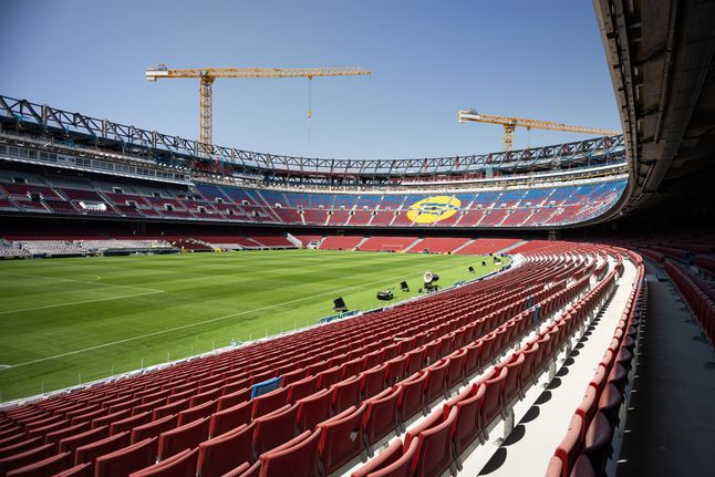 Camp Nou está em obras desde junho de 2023. Foto Barcelona