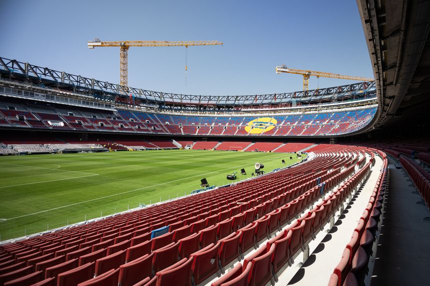 Camp Nou está em obras desde junho de 2023. Foto Barcelona