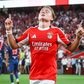 O festejo de Andreas Schjelderup no Benfica