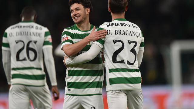 Pedro Gonçalves e Daniel Bragança não cumprem integralmente o treino com o restante plantel - Foto: MIGUEL NUNES