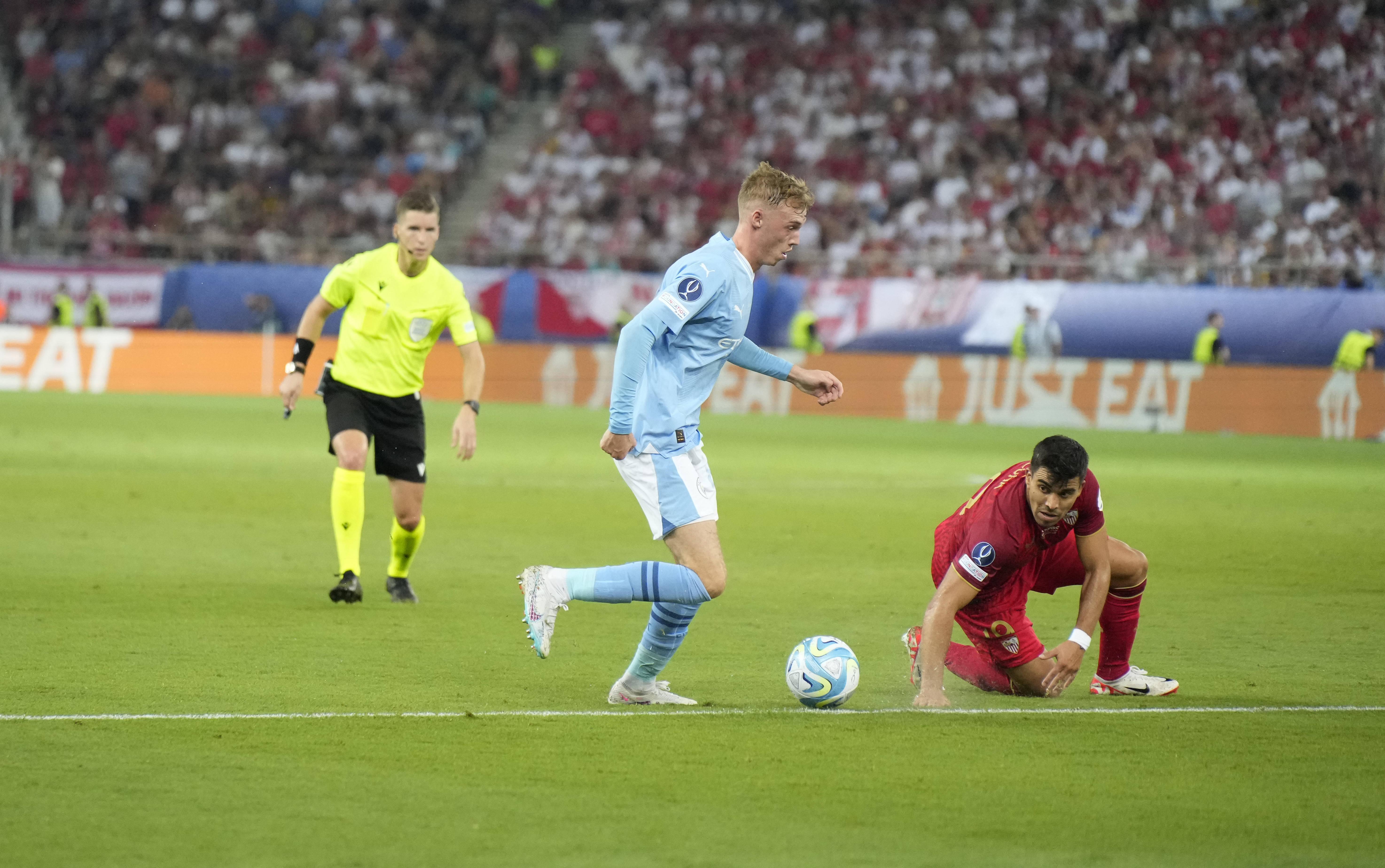 9.º Cole Palmer, Manchester City, 21 anos e 102 dias. 2023, Man. City, 1-Sevilha, 1 (5-4 gp). Foto IMAGO