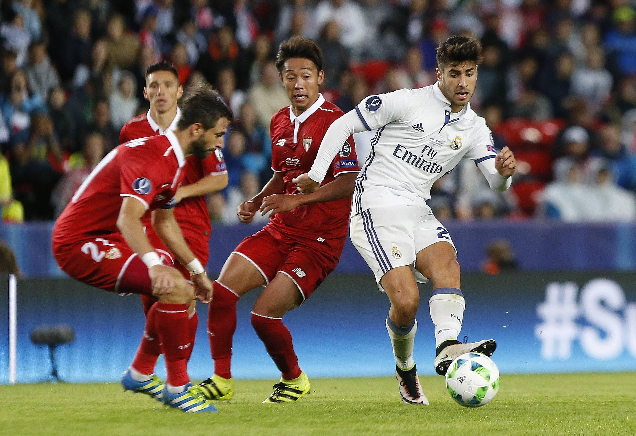 3.º Marco Asensio, Real Madrid, 20 anos e 201 dias. 2016, Real Madrid, 3-Sevilha, 2. Foto IMAGO