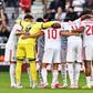 Equipa do Benfica antes de jogar com o Hearts - Foto: Imago