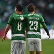 Pedro Gonçalves e Daniel Bragança realizam trabalho específico à margem do restante plantel - Foto: IMAGO