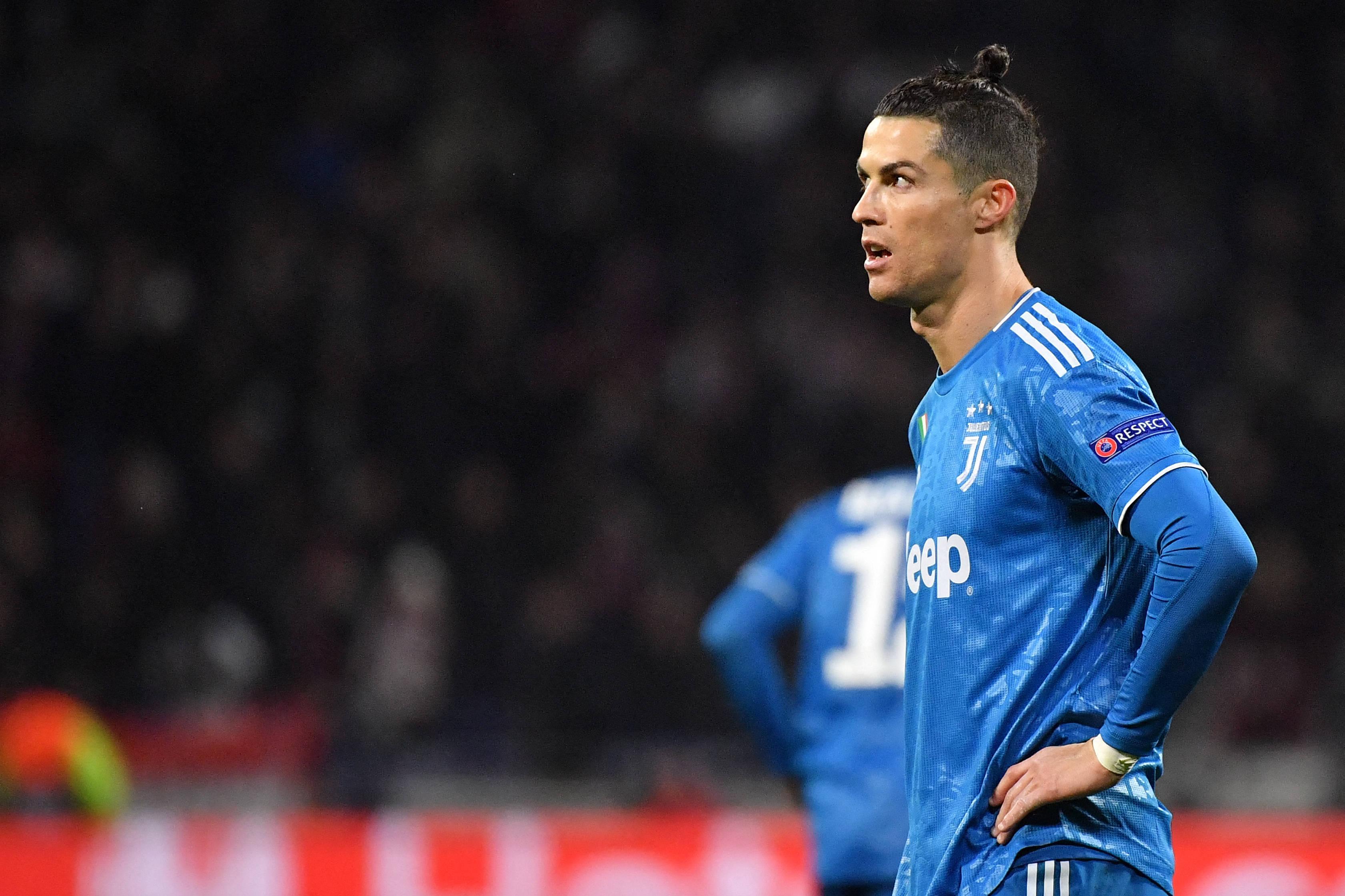 Cristiano Ronaldo na Juventus em 2021 com rabo de cavalo - Foto: Imago