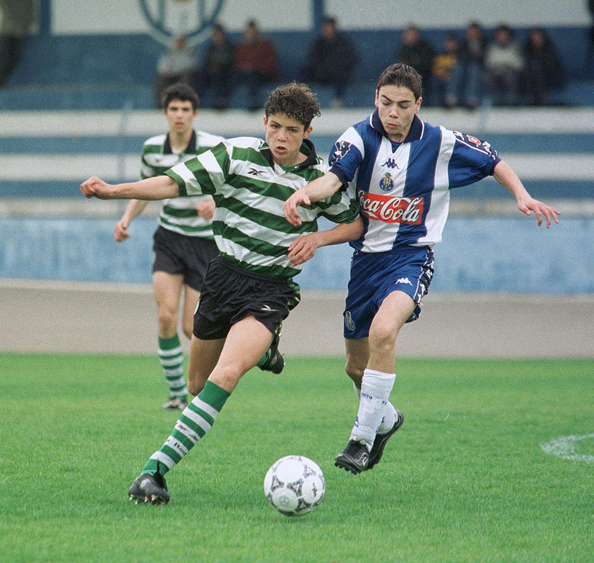 Cristiano Ronaldo nos iniciados do Sporting em 2000 - Foto: ASF/PRESS