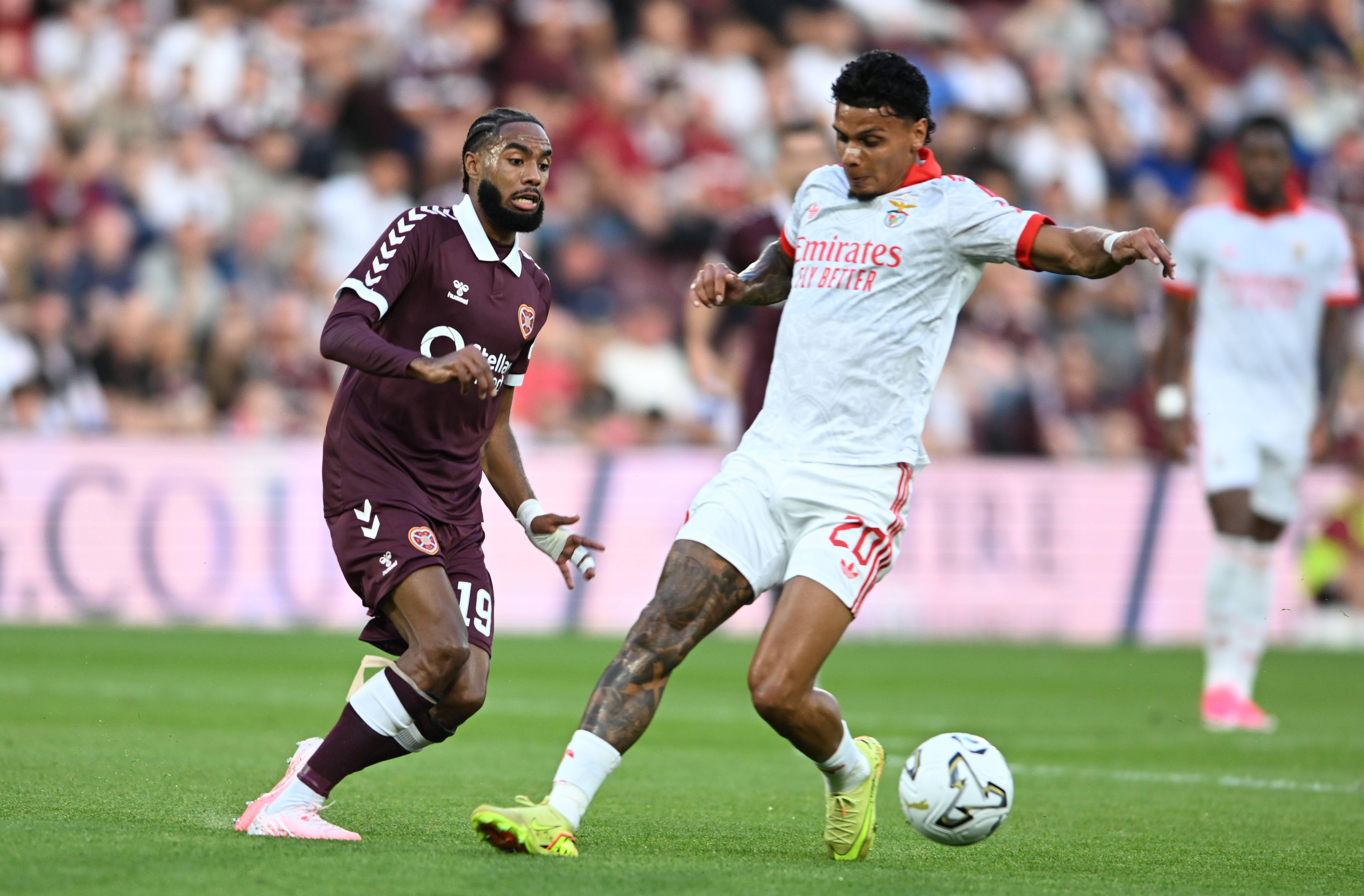 Richard Ríos no Hearts-Benfica - Foto: Imago