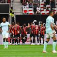 Jogadores do Nice a celebrarem o golo de Boga ao Nantes