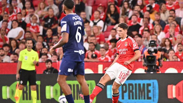 Sudakov somou os primeiros minutos pelo Benfica - Foto: Miguel Lemos/Kapta+
