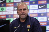 Hansi Flick, treinador do Barcelona, em conferência de imprensa
