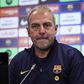 Hansi Flick, treinador do Barcelona, em conferência de imprensa