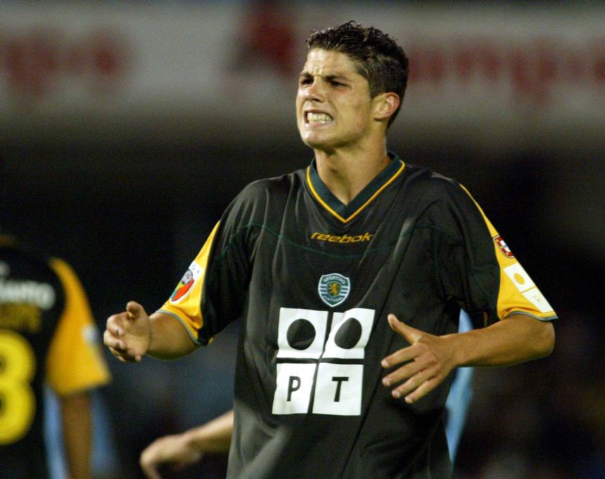 Cristiano Ronaldo participou apenas em 25 jogos de campeonato, ao serviço do Sporting, em 2002/03